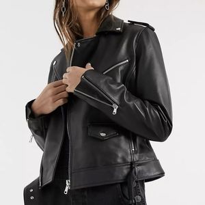 Barney's Original Genuine Leather Moto Jacket